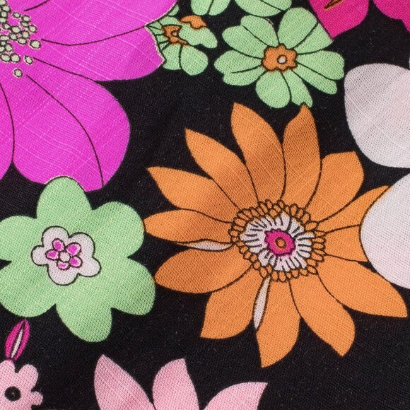 🌹 Rose Red Bubble Sleeve Lace Trim Floral Mixed Print Blouse - Picture 10 of 14